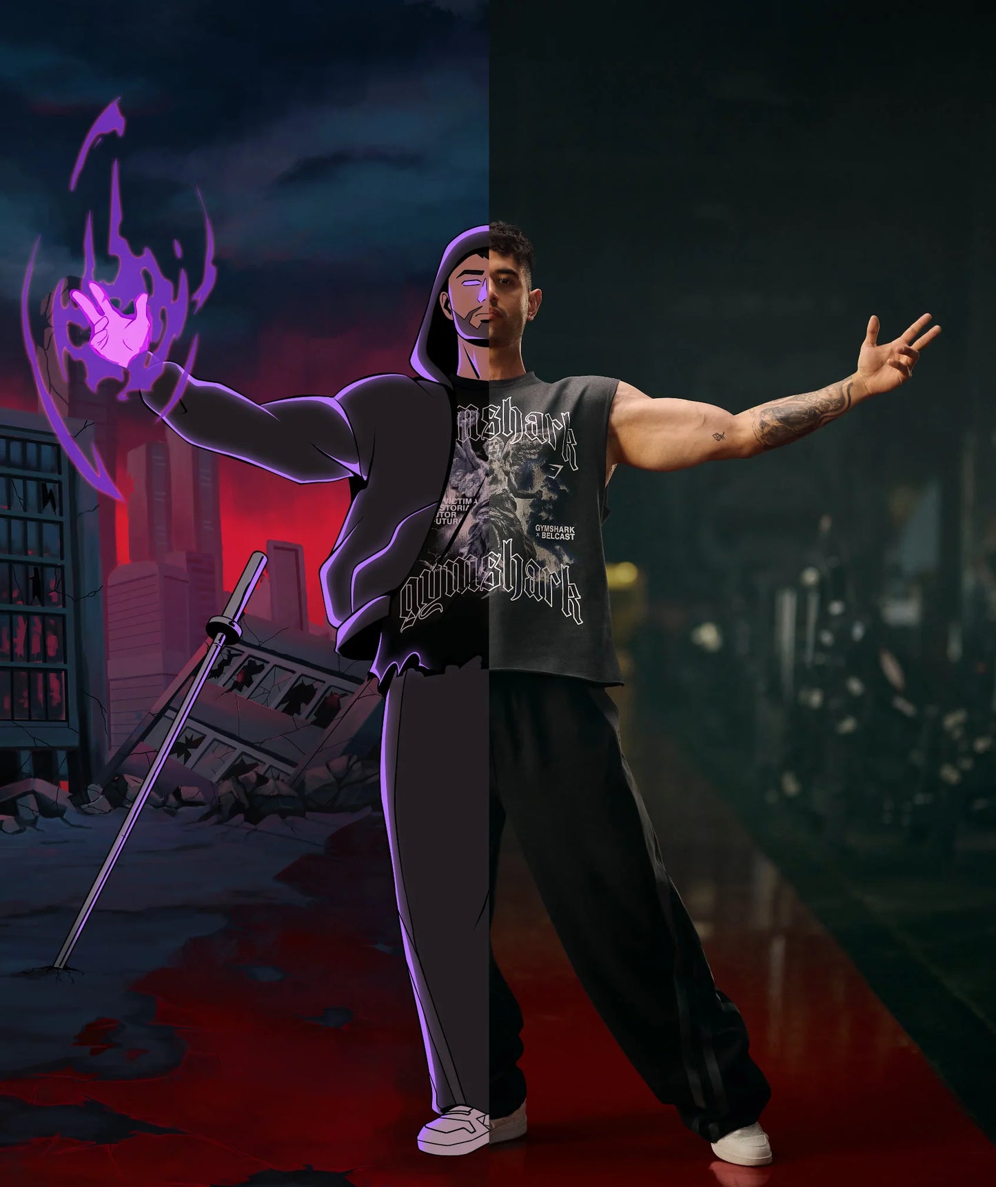 GYMSHARK X CARLOS BELCAST CUT OFF TEE