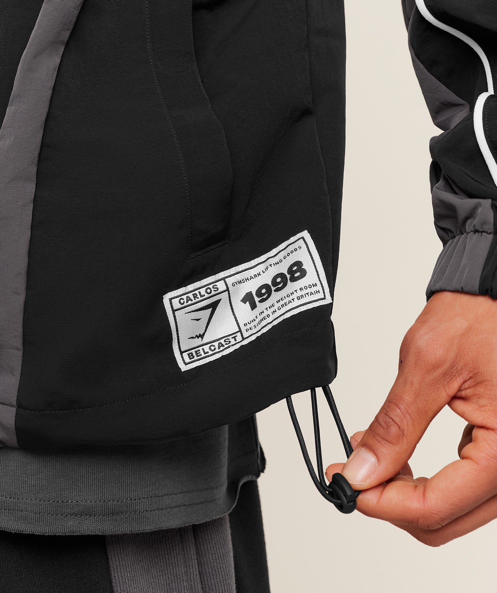 GYMSHARK X CARLOS BELCAST TRACK JACKET - GS BLACK
