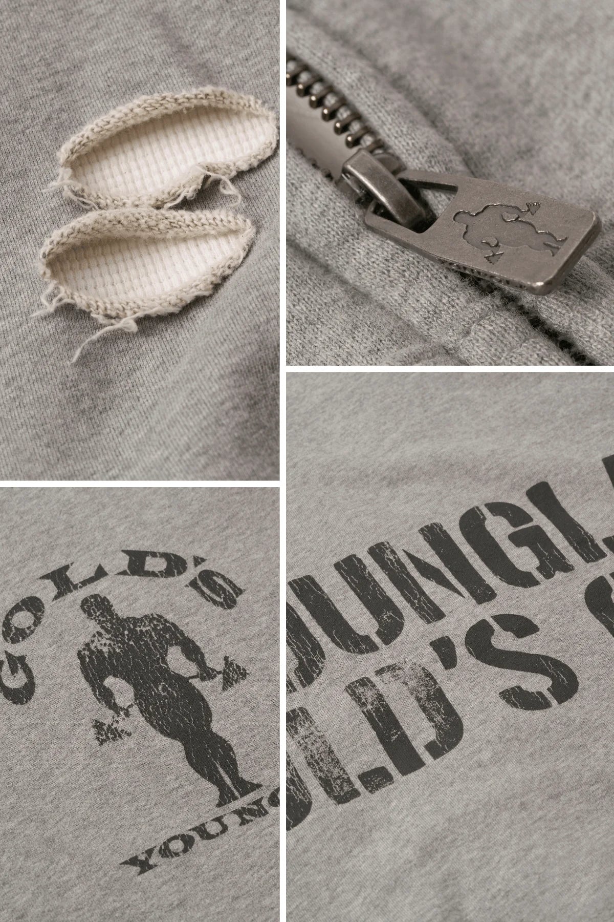 GOLD'S IRON LEGACY LAYERED ZIP-UPS