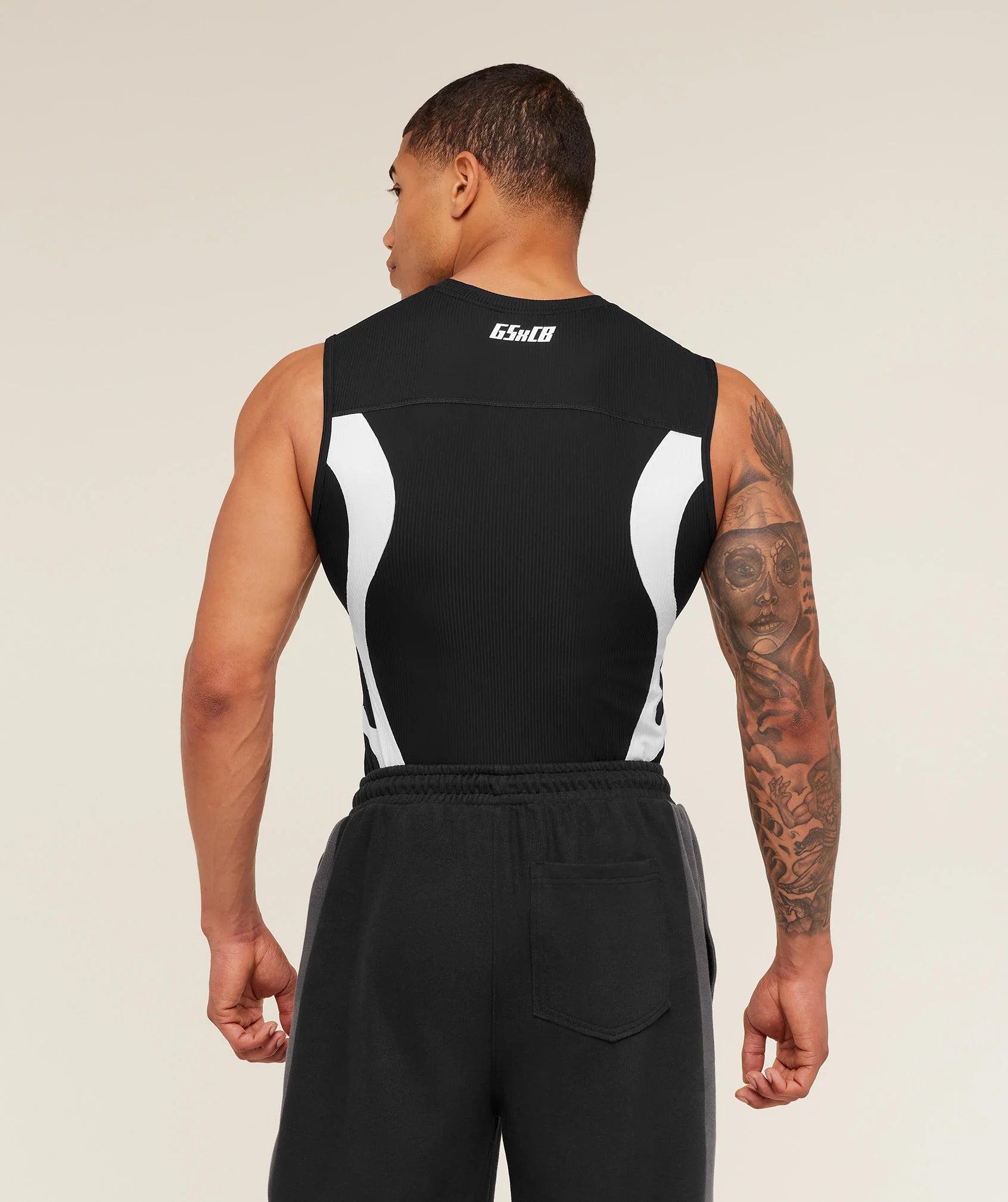 GYMSHARK X CARLOS BELCAST TANK BASELAYER - GS BLACK
