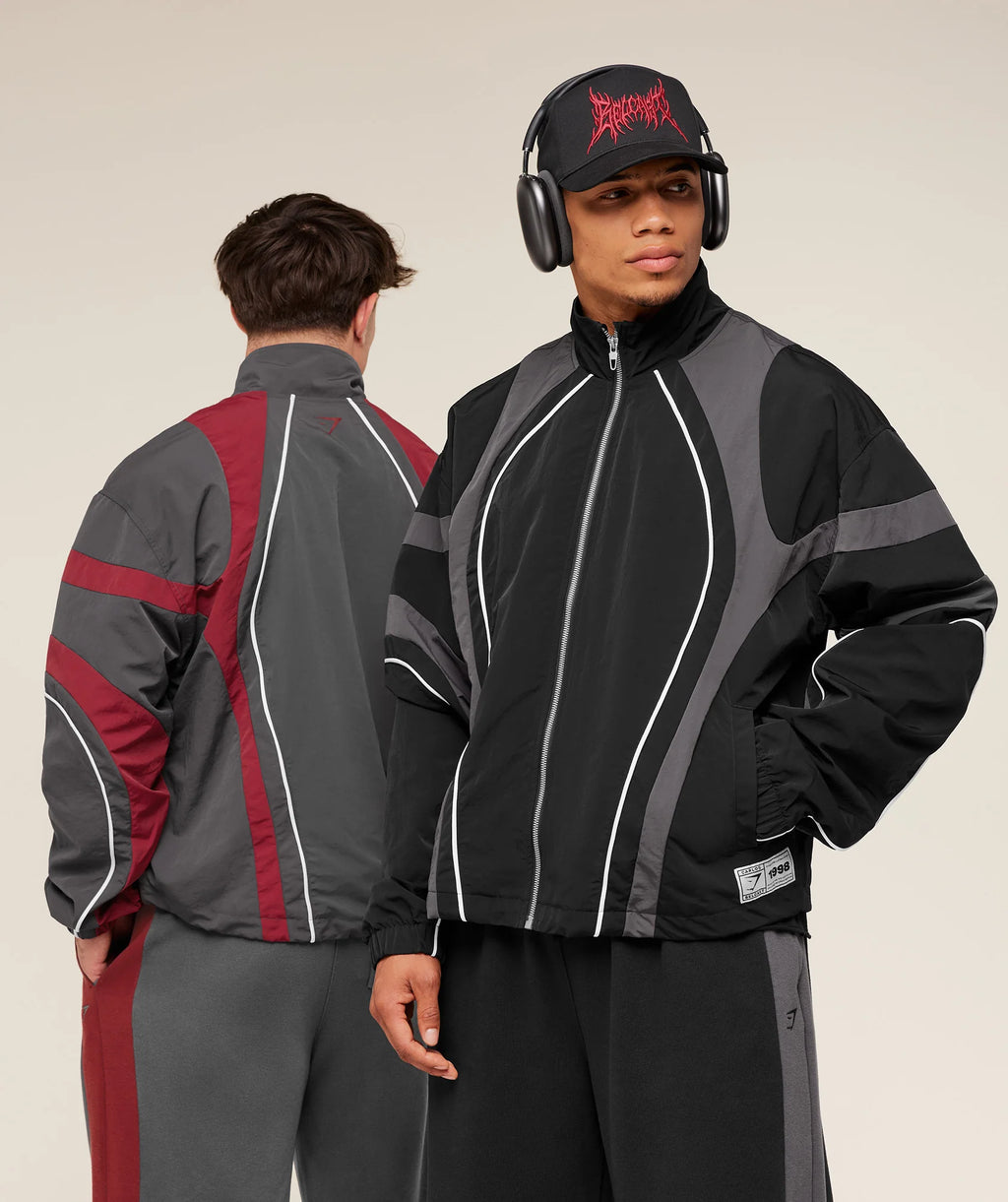 GYMSHARK X CARLOS BELCAST TRACK JACKET - GS BLACK