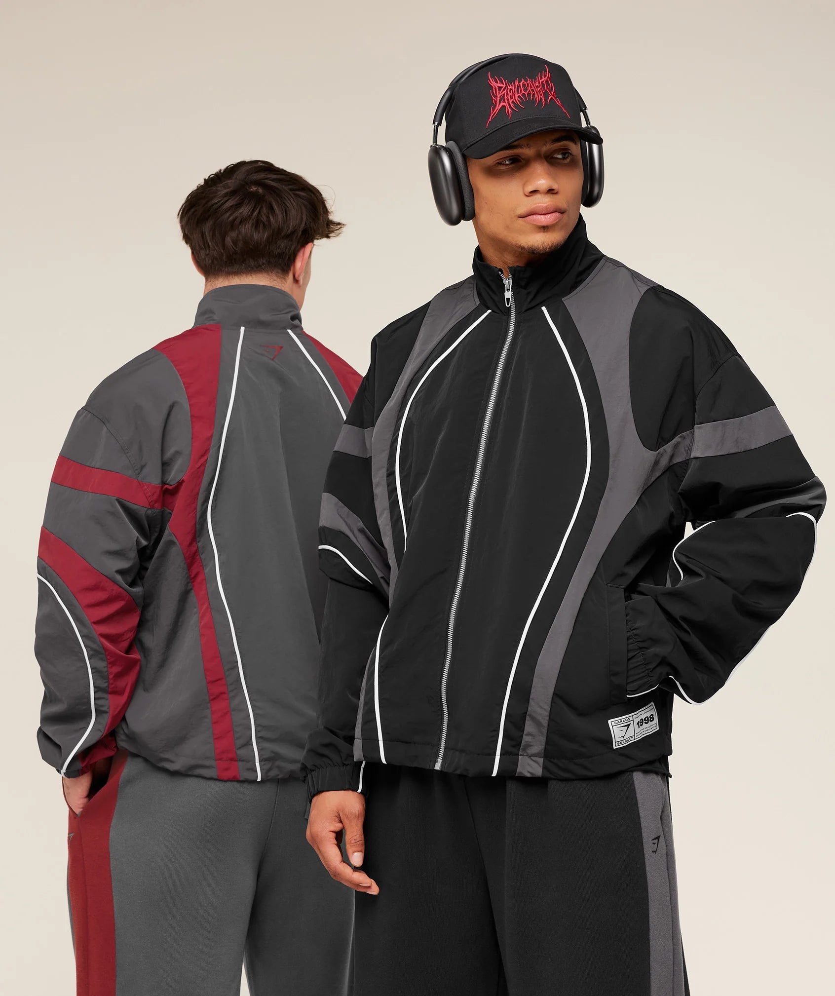 GYMSHARK X CARLOS BELCAST TRACK JACKET - GS BLACK